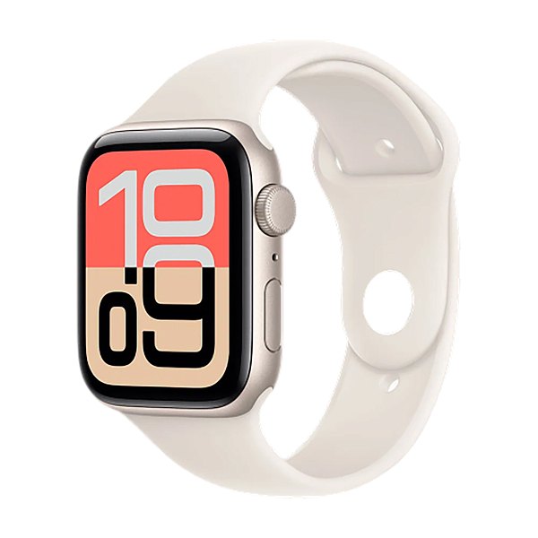 Часы Apple Watch SE 3 44 мм, ремешок Sport Band («Сияющая звезда» | Starlight)